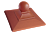 картинка Клинкерный колпак KING KLINKER Royal с шаром 445x445x250мм Рубиновый красный (01)